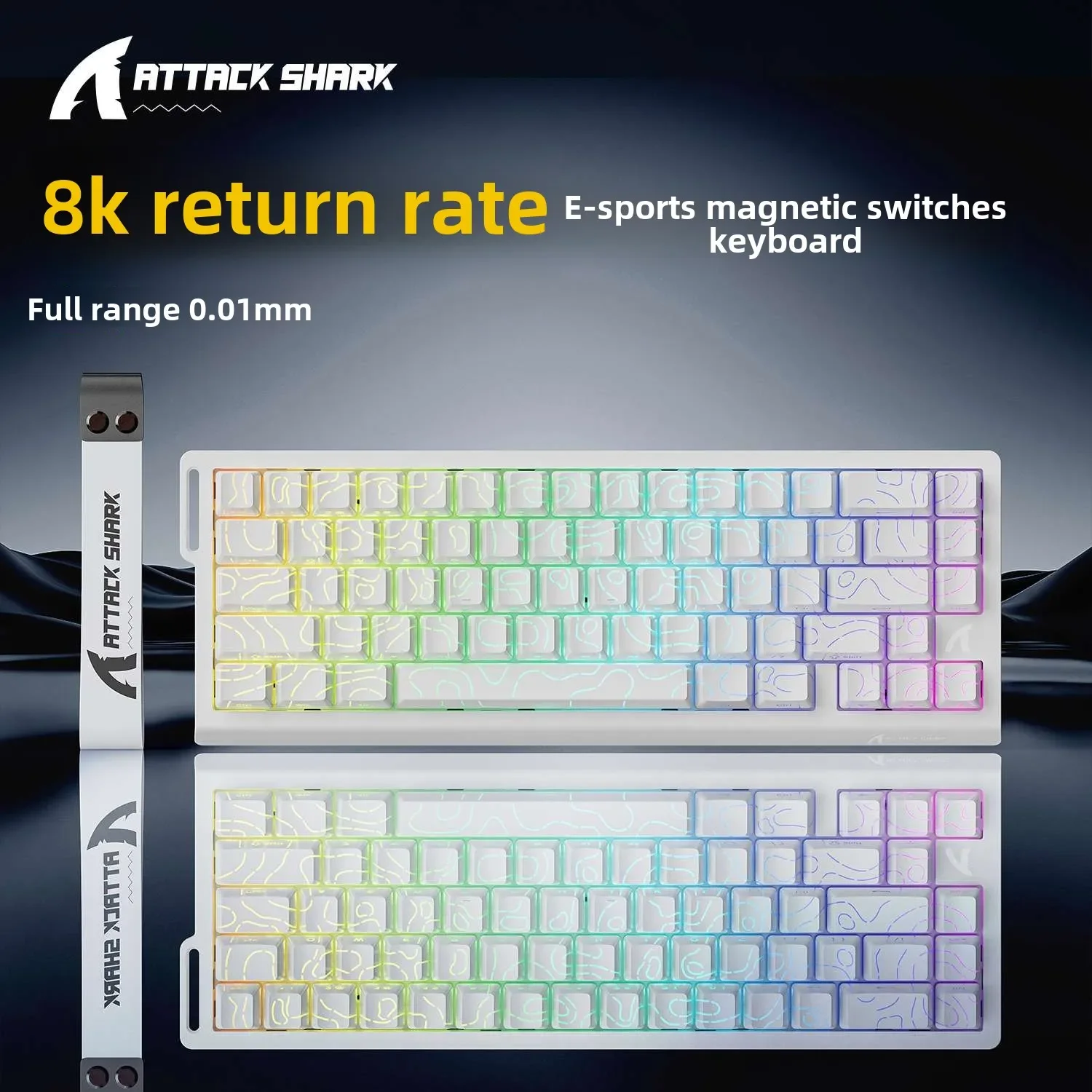 

Attack Shark Keyboard X68HE Magnetic Mechanical Keyboard RGB 8K Low Delay 0.01mm RT Accuracy 128K Scan E-Sports Gaming Keyboard