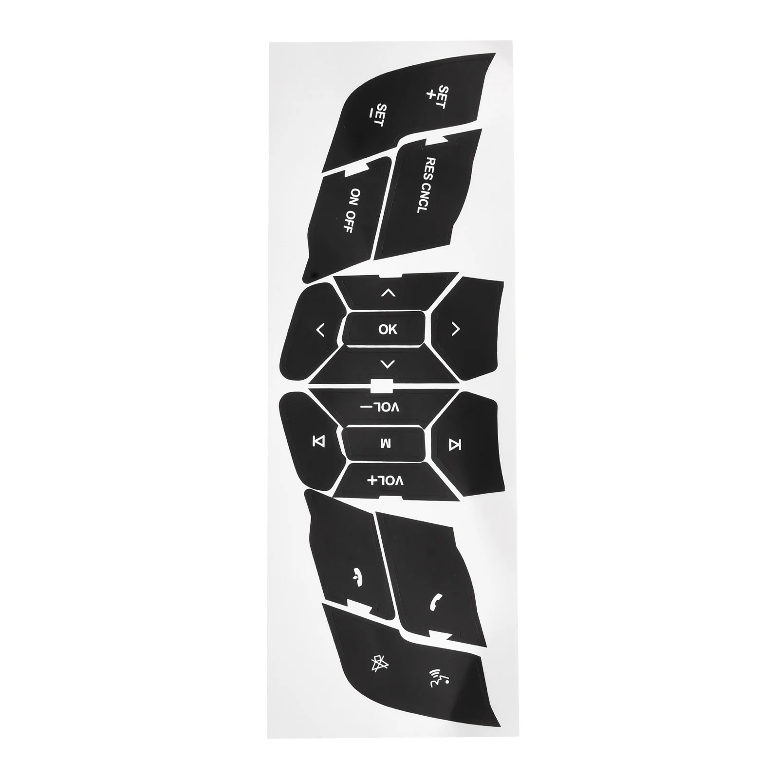 Replacement Steering Wheel Button Decals Stickers for FORD For MUSTANG 2015 to 2018 Models Compatible with Push Buttons