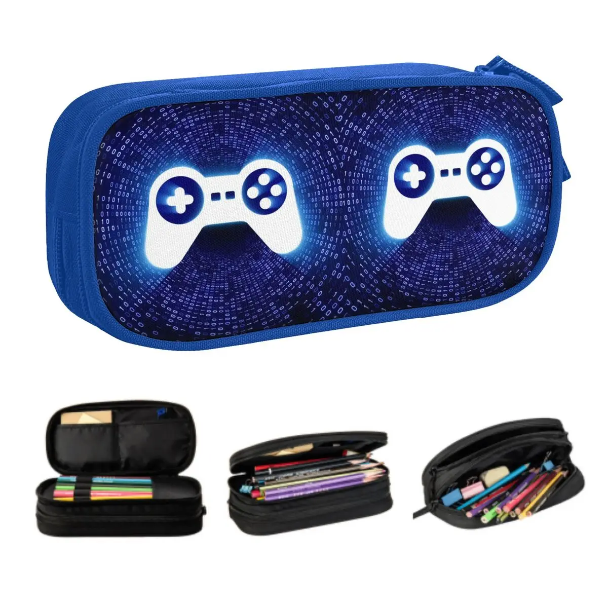 Custom Video Game Gamer Controller Pencil Case for Large Storage Gaming Gamepad Gift For Boy Pencil Bag School Supplies