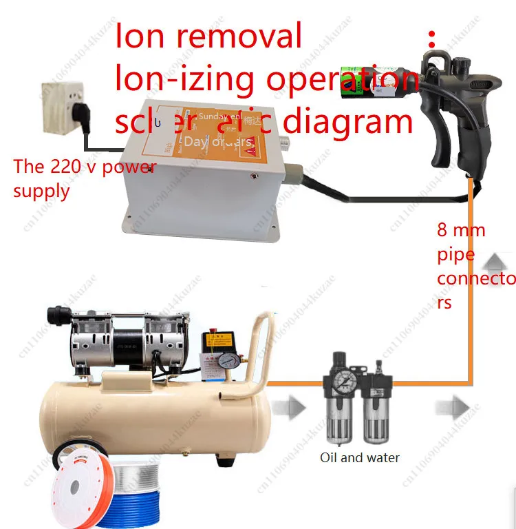 10KV Anti-Static Ion Air Gun, 220V Electrostatic Gun with High Voltage Generator
