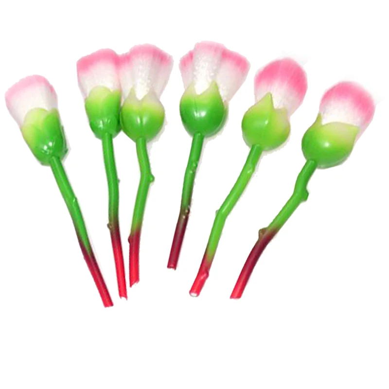 6pcs Rose Flower Shaped Makeup Brushes Set Face Foundation Colour Powder Eye Shadow Cosmetic Blush Pincel Maquiagem