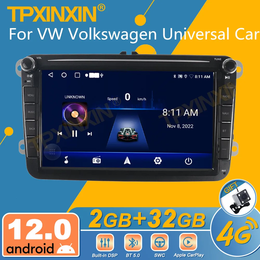 For VW Volkswagen Universal Car Android Car Radio 2Din Stereo Receiver Autoradio Multimedia DVD Player GPS Navi Head Unit Screen