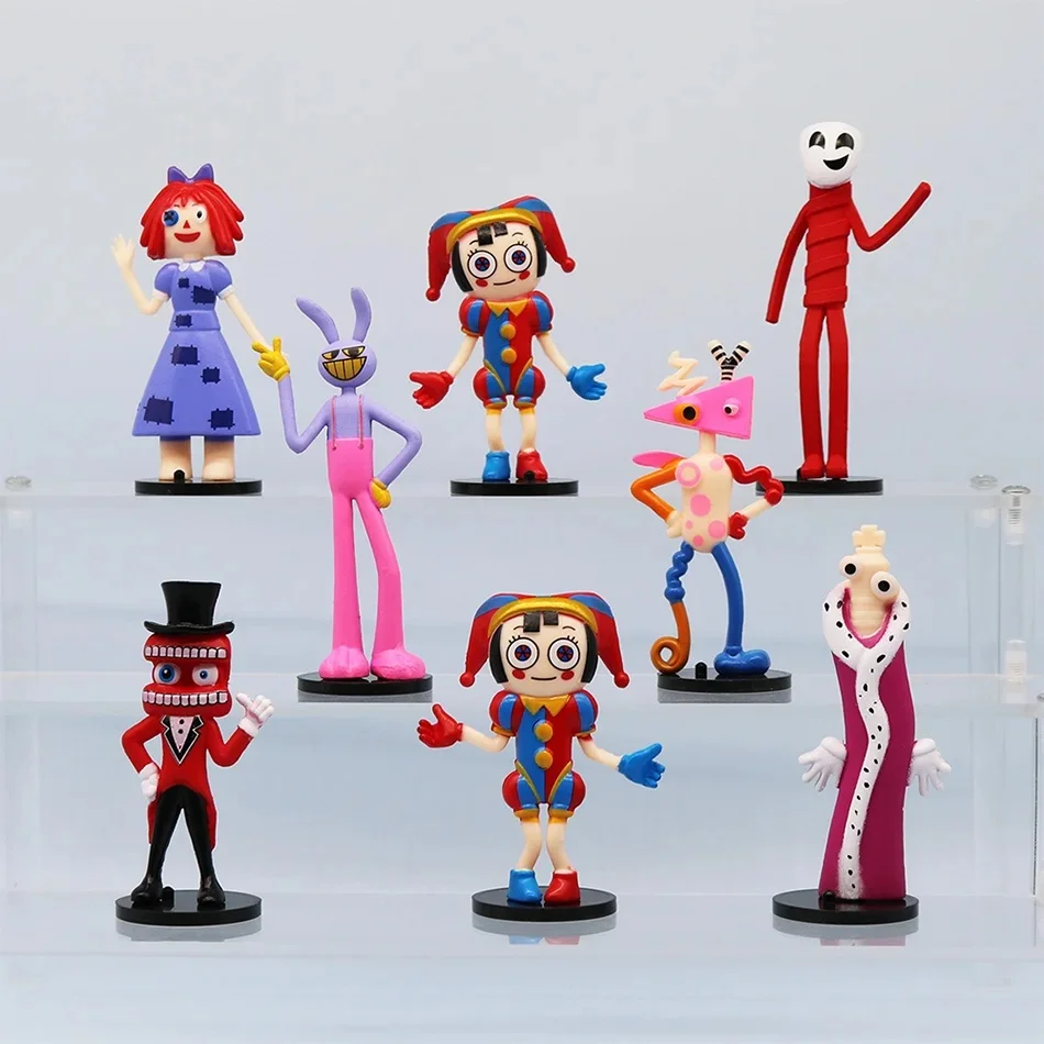 2026 8-teiliges Set Erstaunliche Zirkus-Digital-Anime-Figuren Ragatha/Jax/Pomni Actionfiguren Sammlerstück PVC-Modell Puppe Spielzeug Geburtstagsgeschenk – Detail 1