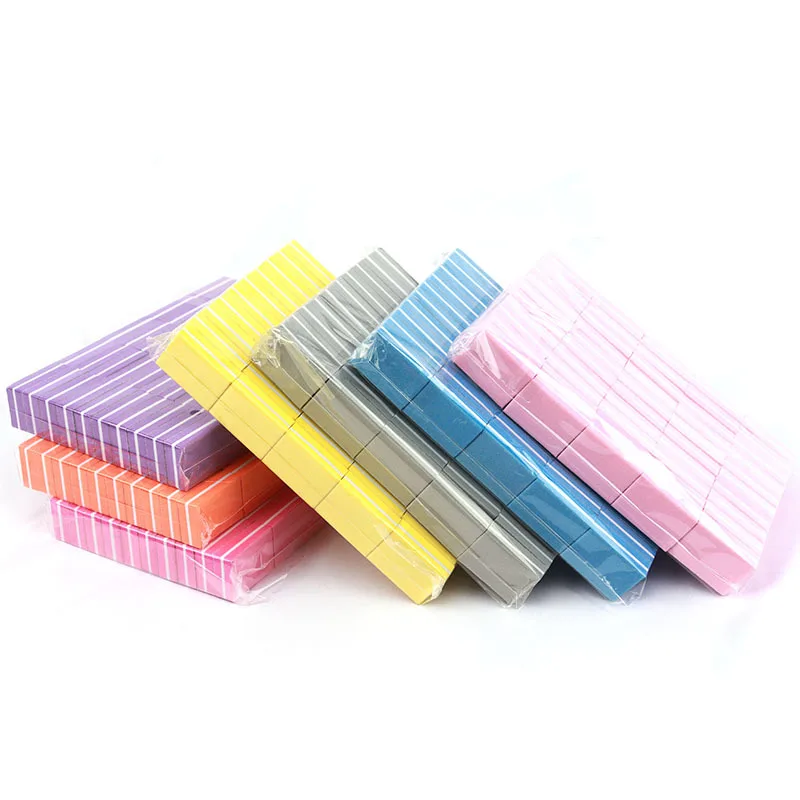 ชุดบัฟเฟอร์ทาเล็บ 50 ชิ้น/ถุง 2 ด้านสีสัน Buffing Block ทําเล็บมือ Sanding File เครื่องมือ