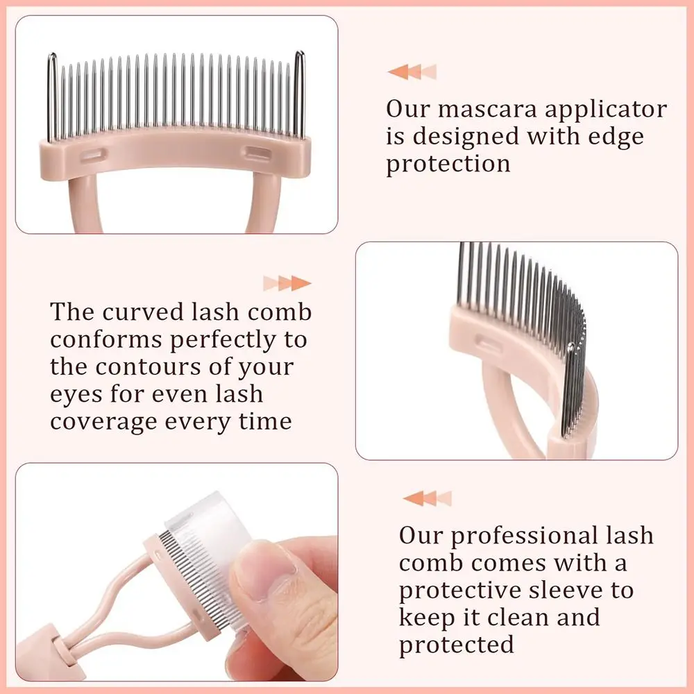 Portable Beauty Eyelash Comb Separator Arc Designed Universal Mascara Comb Applicator Personal Care Eye Cosmetic Brush