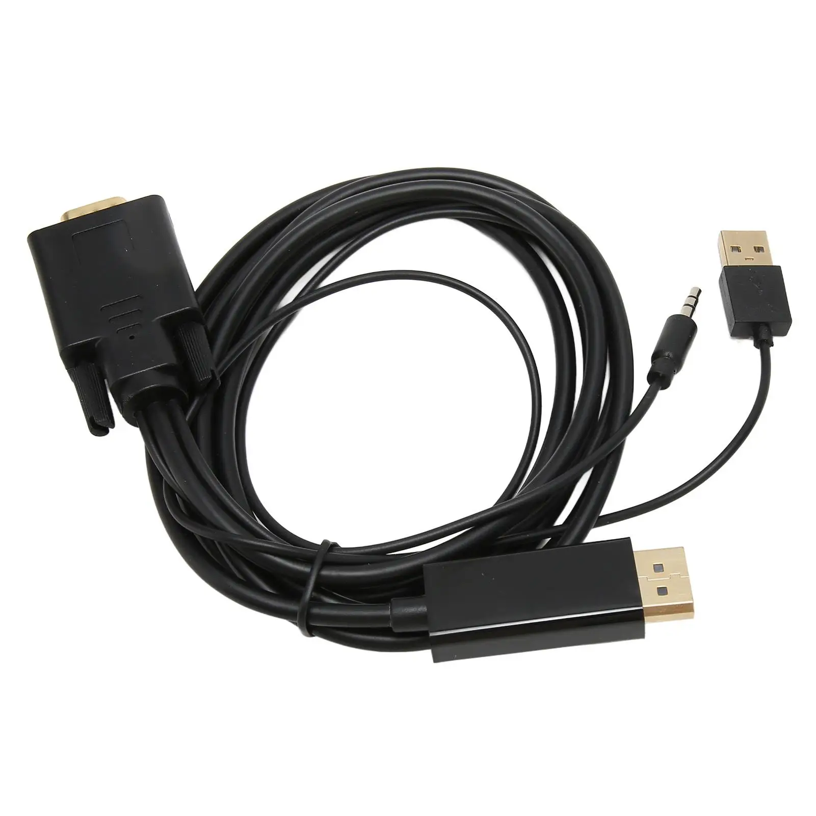 

Износостойкий кабель видеоадаптера VGA-HDMI 1920x1080 @ 60 Гц со встроенным звуковым портом и технологией Plug and Play