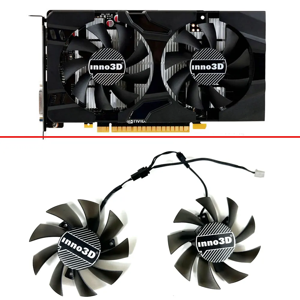 Cooling Fan For Inno3D GTX 1050Ti video card fan 75MM 2pin CF8015L12S 65MM CF-12815S GTX1050TI GPU FAN