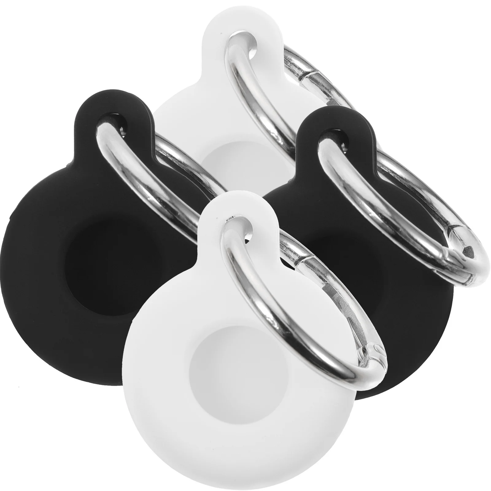 4 pçs capa protetora anti-perda capa de silicone leve suporte ao ar livre à prova de choque chaveiro manga