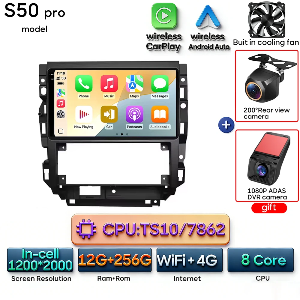 Android autoradio multimediaspeler met Carplay, auto navigatie, GPS, Wifi, 2din voor Volkswagen Golf 4 Jetta MK4 2002-2006