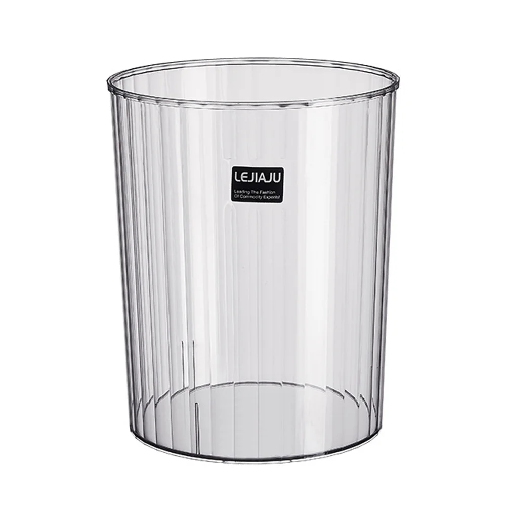 Transparent Trash Can Office Basket Garbage Pail Gold Decor Small Desk Convenient Waste The Pet Household Multi-function Bin