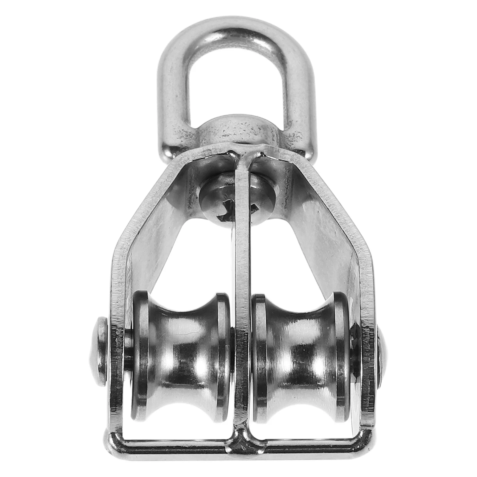 

1PC Stainless Steel Fishing Net Wheel Mini Portable Tool for Rope Weight Lifting Heavy Duty Marine Boat Dock High Strength Easy