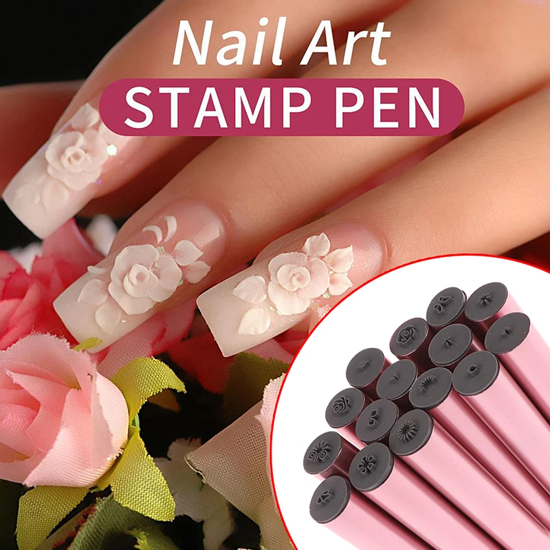 6/10/15Pcs Nail Art Stamp ปากกาชุดเล็บ Art Stamping เครื่องมือรูปแบบที่แตกต่างกัน DIY ออกแบบเล็บ Stamper เล็บ Art Dotting