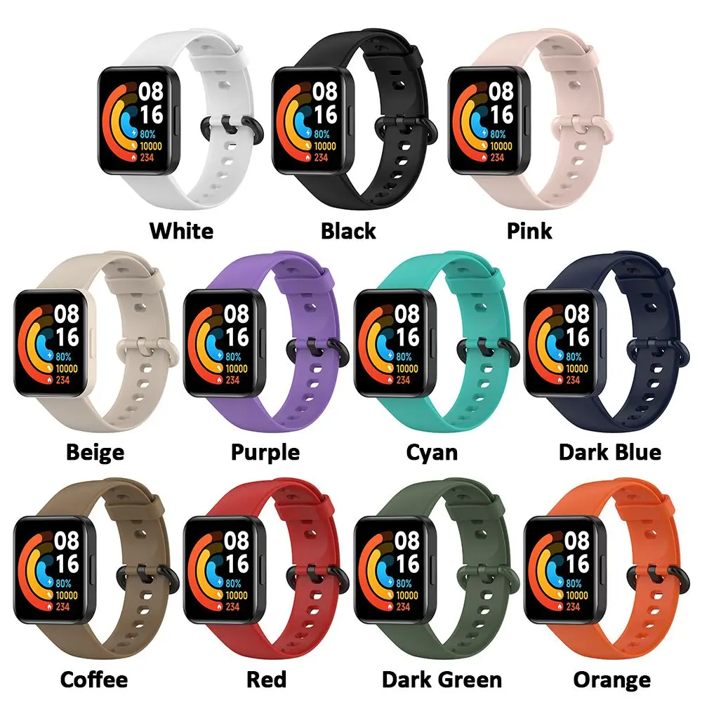 Gelang lembut gelang olahraga pengganti tali silikon untuk Xiaomi Mi Watch 2 Lite/Redmi Watch 2 Lite