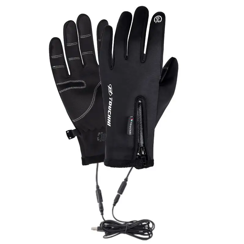 Heated Gloves USB Rechargeable Battery Powered Electric Heated Hand Warmer Support Fingertip Touchscreens For Hunting Fishing