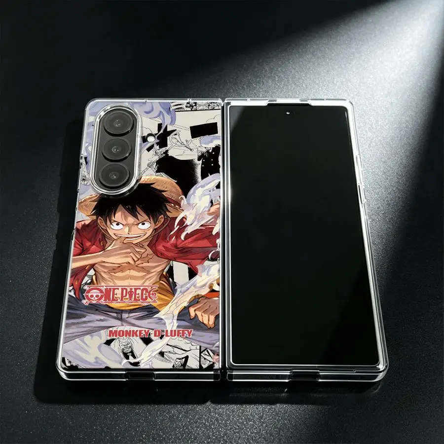 OneS P-ieces Luffy Phone Funda Case for Samsung Galaxy Z Fold 8 Ultra ZFold4 Z Fold 7 6 5 4 3 ZFold6 ZFold5 ZFold3 ZFold7