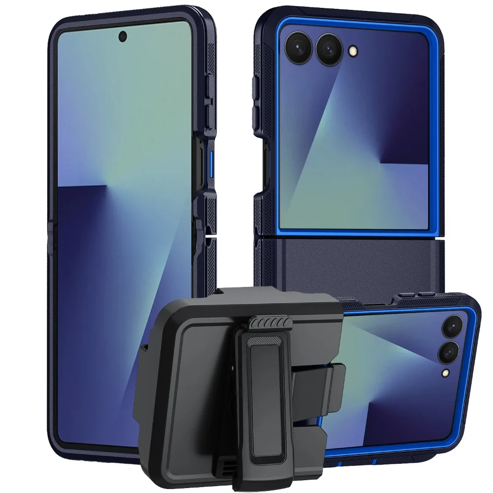 Rugged Armor 3-Layer Hybrid Case For For Samsung Galaxy Z Flip 7 6 5 4 3 5G Premium Ott-Box Defender Shockproof Protective Cover