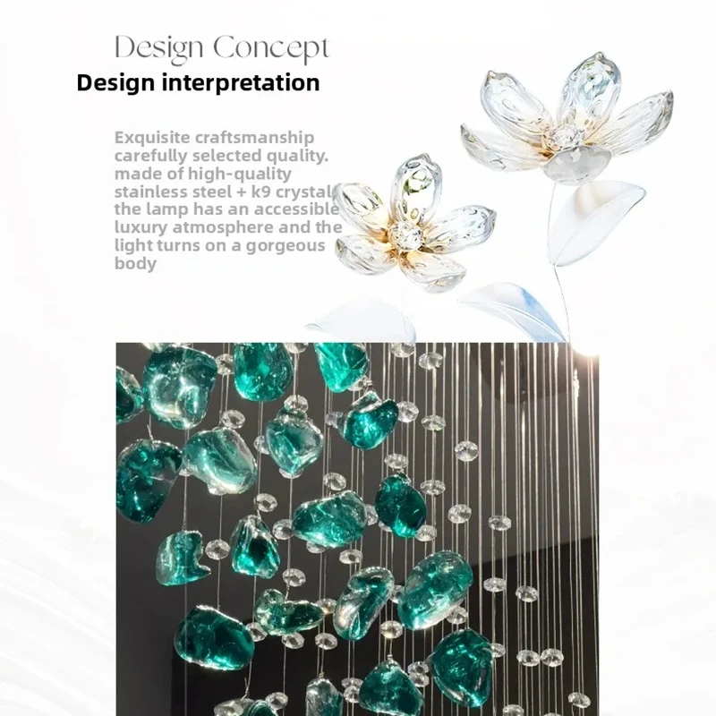 Crystal Chandelier For Restaurant Creative Modern And Luxurious Dining Room Pendant Light Long Bar Counter Dining Pendant Light