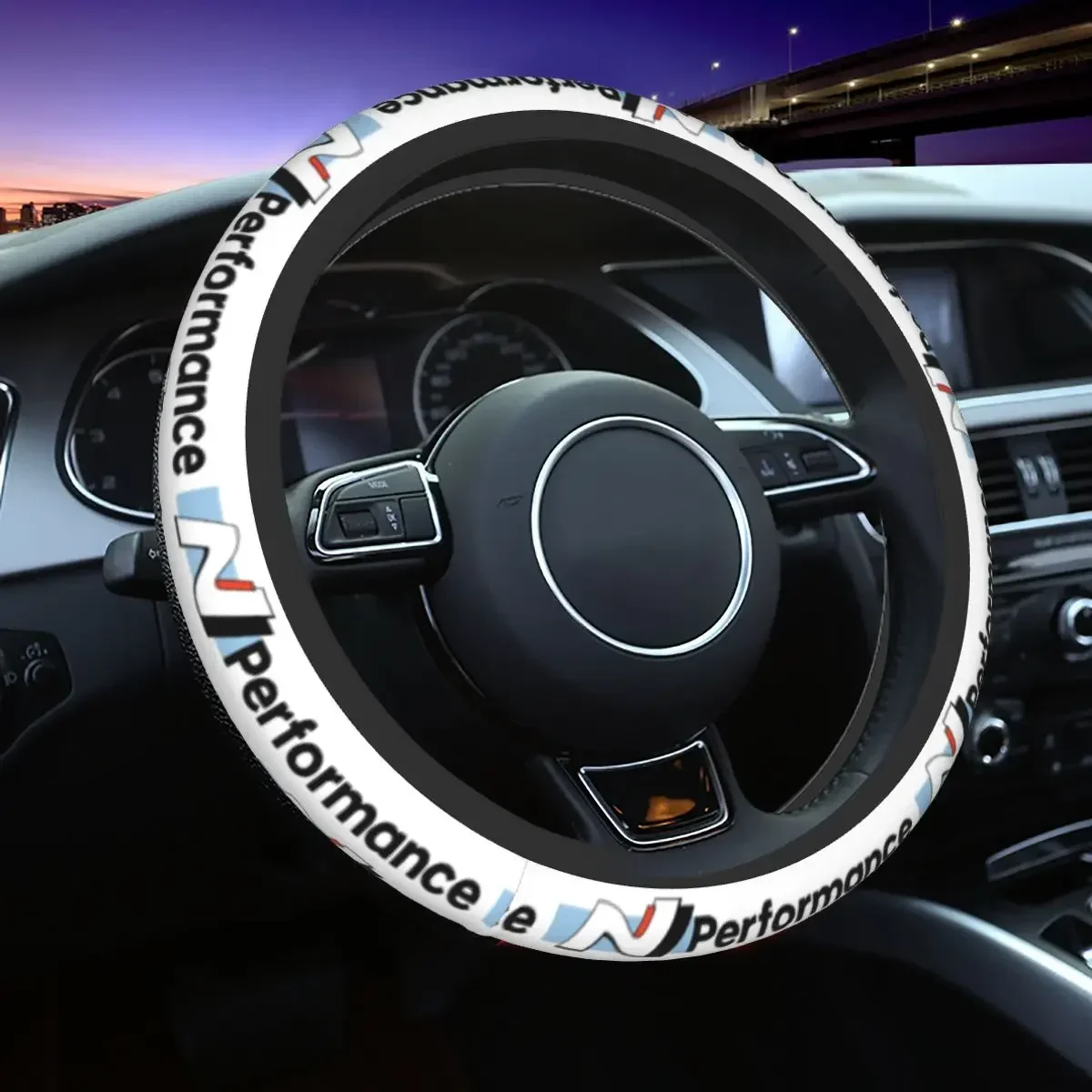 38cm Cool Car Steering Wheel Cover Hyundais N Performance Soft Car-styling Colorful Auto Accessories  Fit Most Vehicles