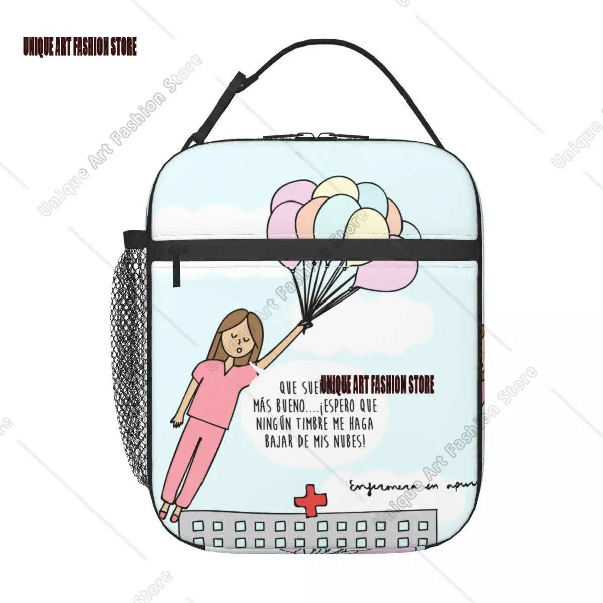 Enfermera En Apuros Doctor Nurse Medical Insulated Lunch Bag for Women Waterproof Cooler Thermal Lunch Tote Office Picnic Travel