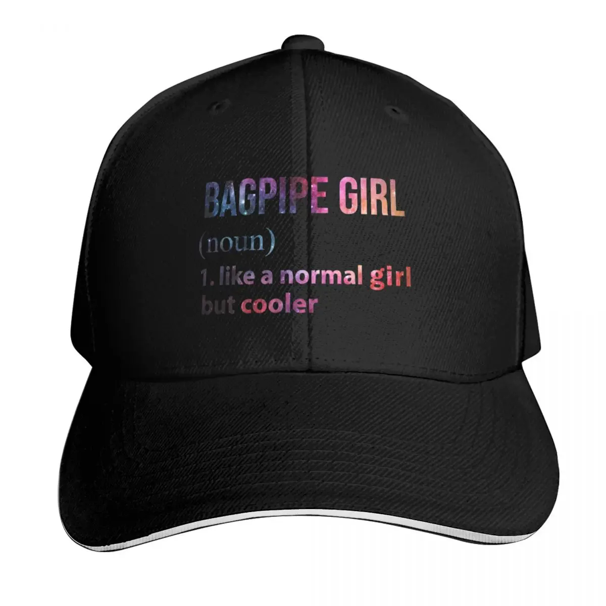 Bagpipe Girl like a normal Girl but cooler galaxy Baseball Cap Men Women Casual Summer Sport Sun Cap