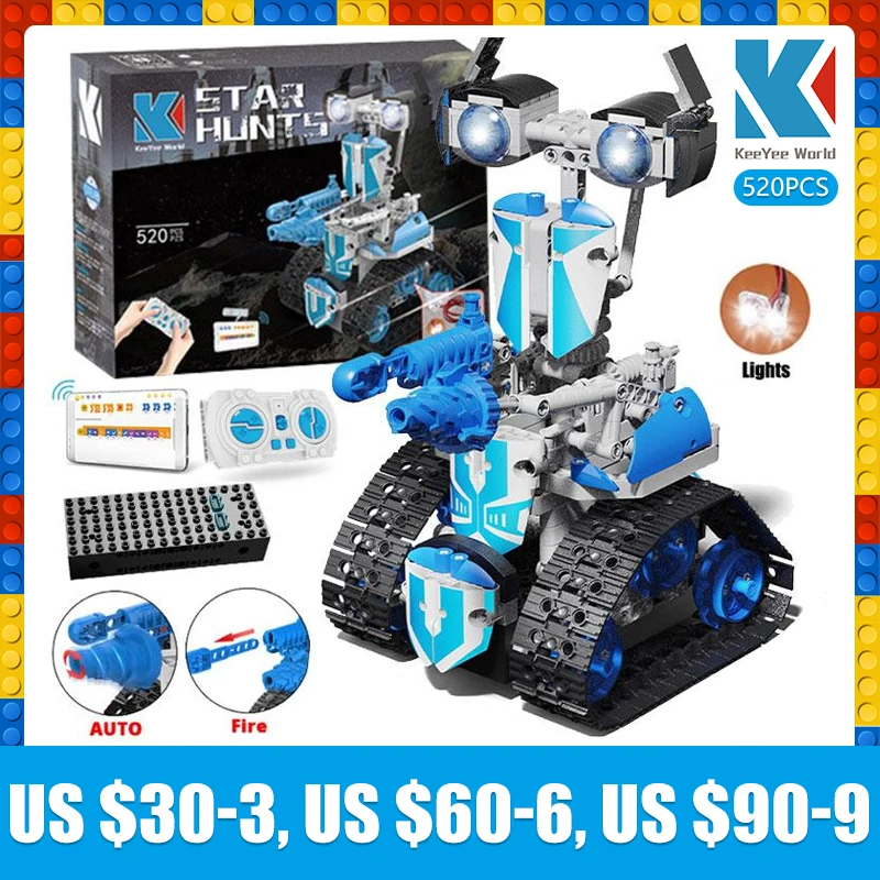 

KeeYee World K96152 KAIYU Technical Intelligent Robot Star Hunts Mecha APP Remote Control Building Blocks Bricks Program Toys