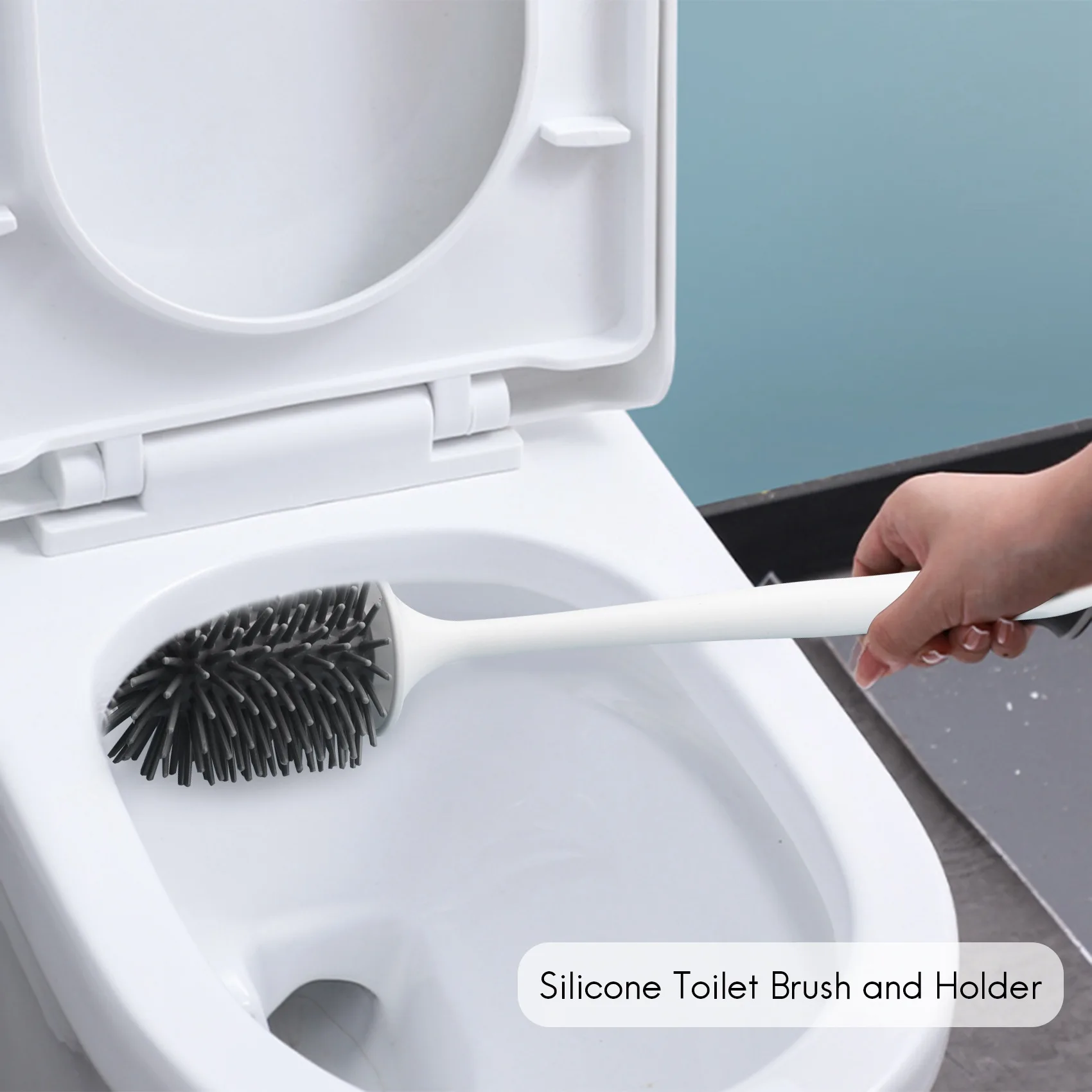 

2025 Trendtoilet Brush With Holder, Silicone Toilet Bowl Cleaning Brush And Holder Set