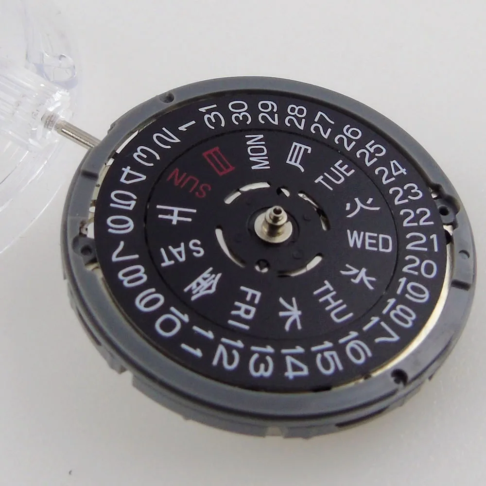 High Accuracy NH34A NH35A NH36A Automatic Mechanical Movement Day/Date Fit 3/4/3.8/9 o\'clock Crown White/Black Date