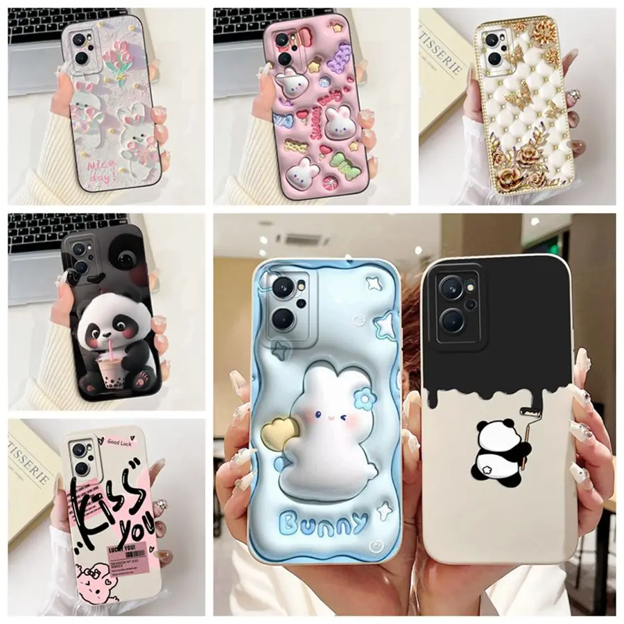 For OPPO Realme 9i Case 9i 4G 5G Cute Cartoons Flower Soft Silicone Back Cover For Realme 9 Realme9 Pro Plus 9i Phone Fundas