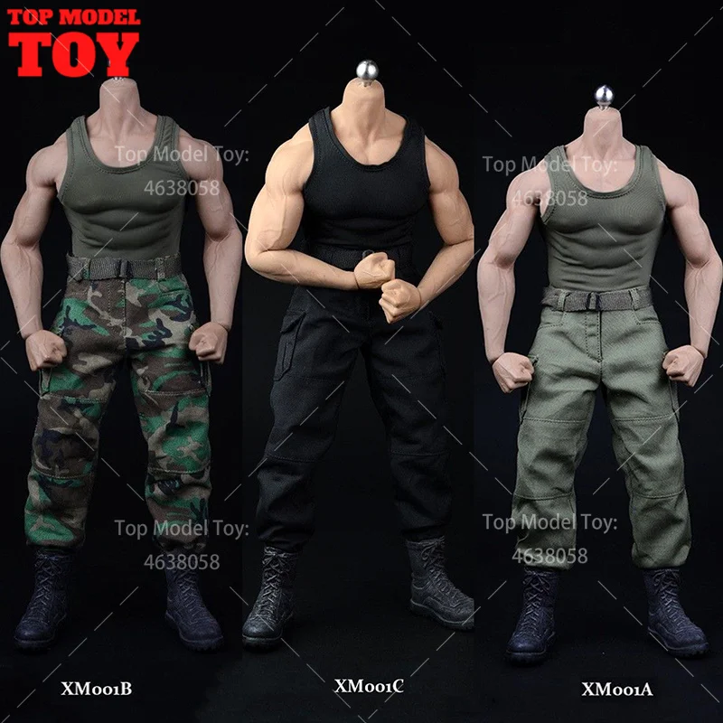 

1/6 Scale Vest Pants Belt Shoes Clothes Accessory Model for M34 Strong Muscle Male Body 12'' Soldier Action Figure Body Dolls