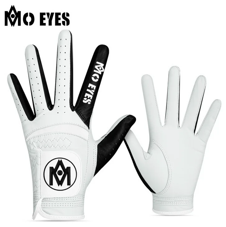 MO EYES Golf Gloves Women's Genuine Leather Gloves Imported Sheepskin Velcro Non slip Breathable Gloves M23ST001