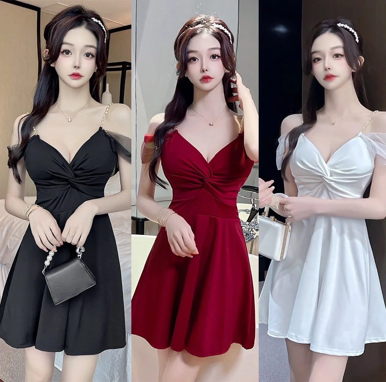 

Dress; princess dress; night club new style 2025; sexy net fabric with lace-up straps off-shoulder; sweet and lovely big dress.