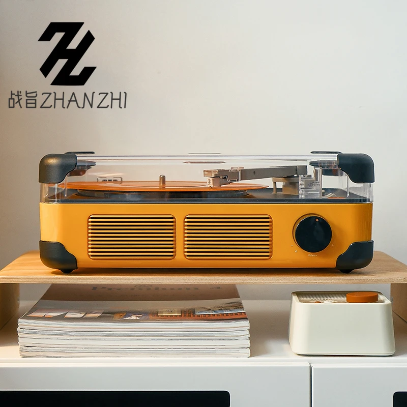 Reproductor de discos de vinilo portátil Bluetooth Retro vinilo Audio Qixi Festival regalo