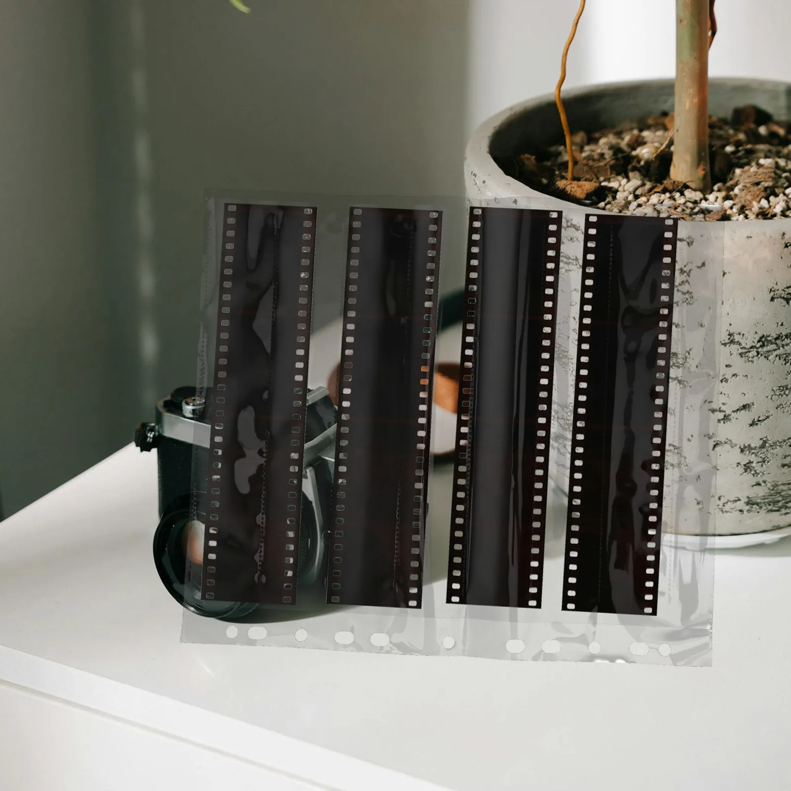 10Pcs Negative Sleeves Waterproof Dustproof Archival Photo Storage Pages Heavy Duty Film Protectors for Organizing Binders