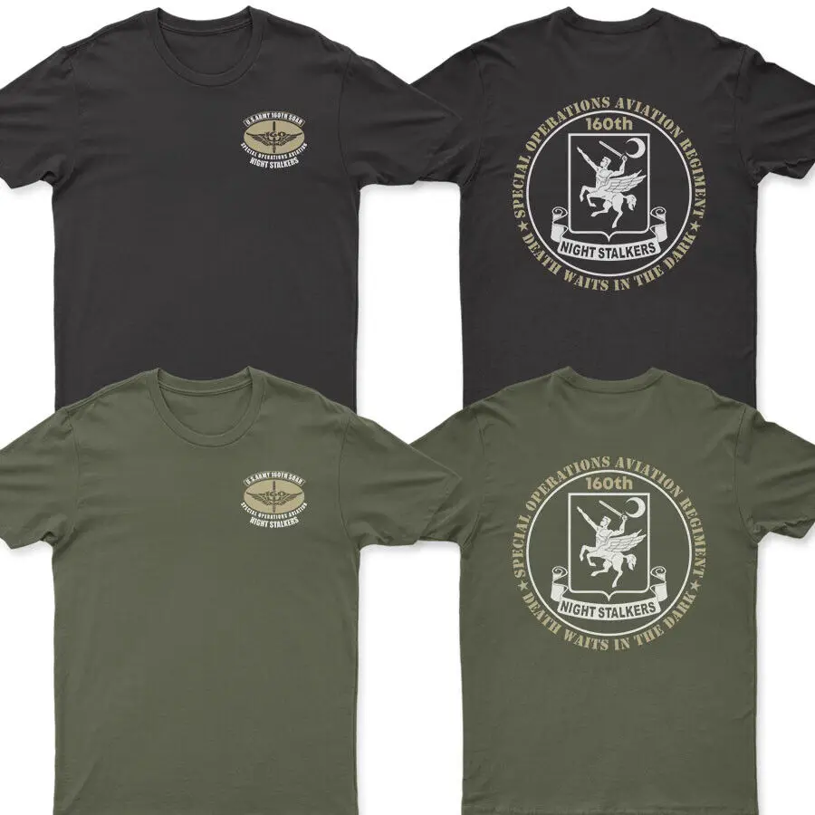 

160th SOAR(A) Night Stalkers Spec OPS Aviation T Shirt New 100% Cotton Short Sleeve O-Neck T-shirt Casual Mens Top