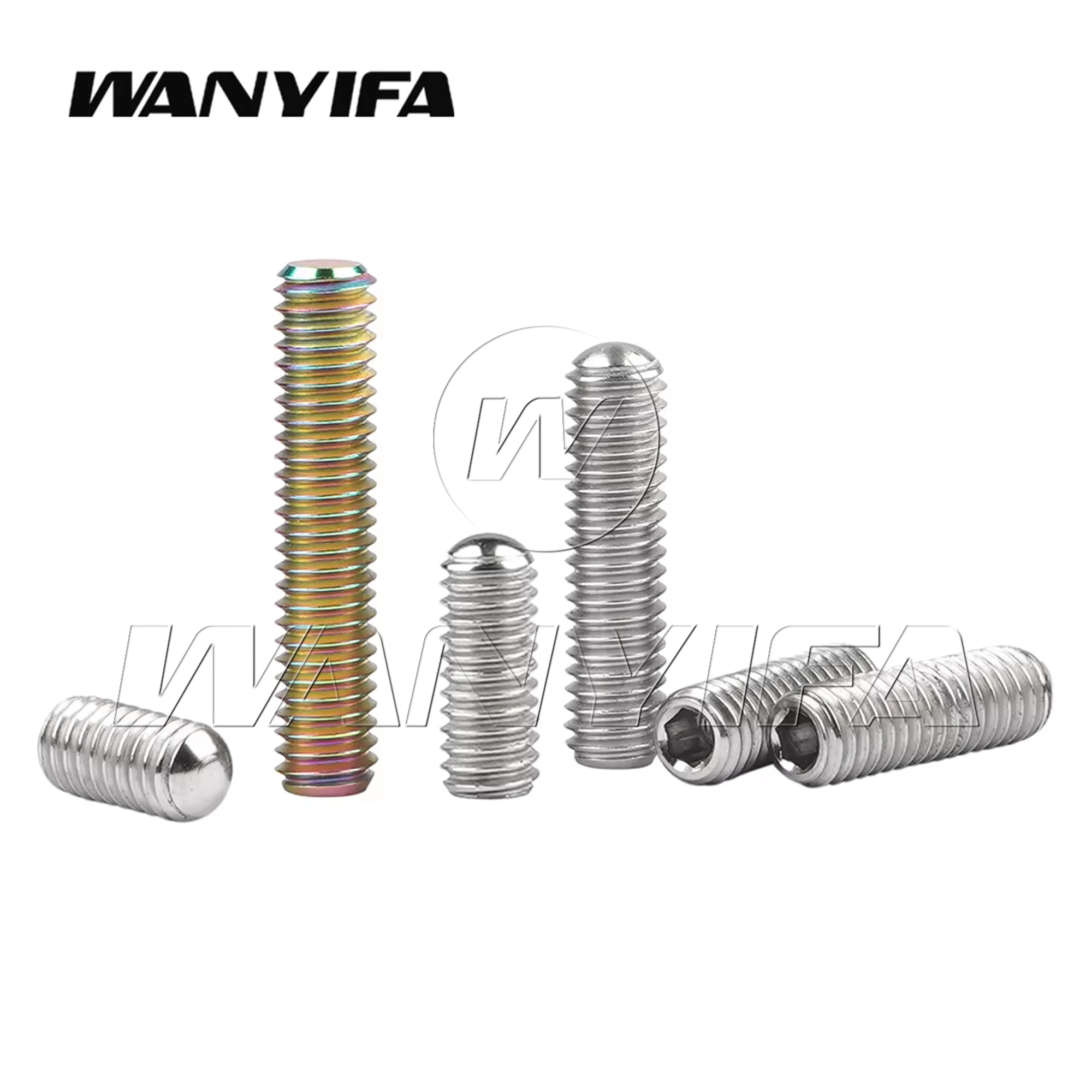 Wanyifa M4 Titanium Alloy Headless Screw Bolts Hex Socket Set Screw 8mm-22mm  for Bicycle Set Bolt 1pc