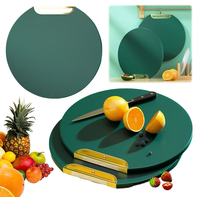 PE Circular Cutting Board with Hanging Hole Round Cutting Board Plastic Cutting Board for Cutting All Kinds of Ingredients