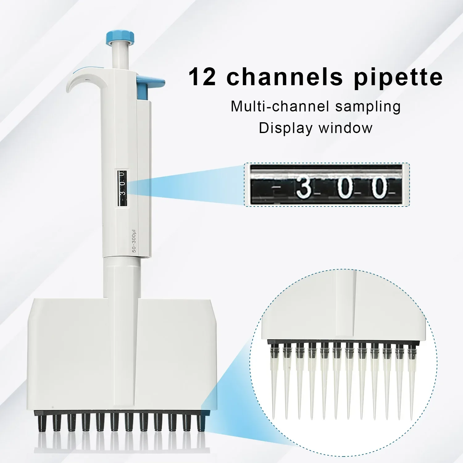 DXY Manumotive 12-Kanal verstellbare Mikropipette, mechanische Pipette, Volumen, Laborübertragungspipette, TopPette