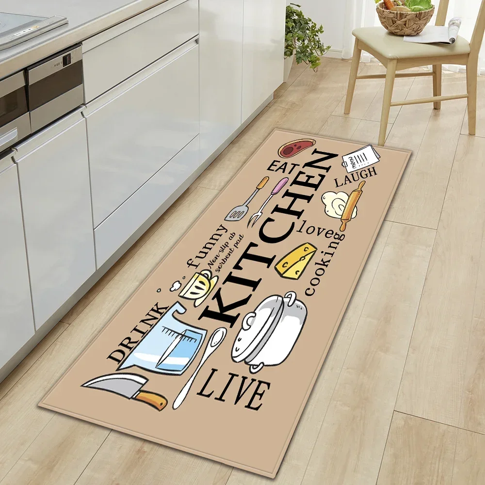 Kitchen Rug Durable Home Entrance Doormat High-end Kitchen Mats For Floor Waterproof House Hold Washable Non-slip Large Carpet