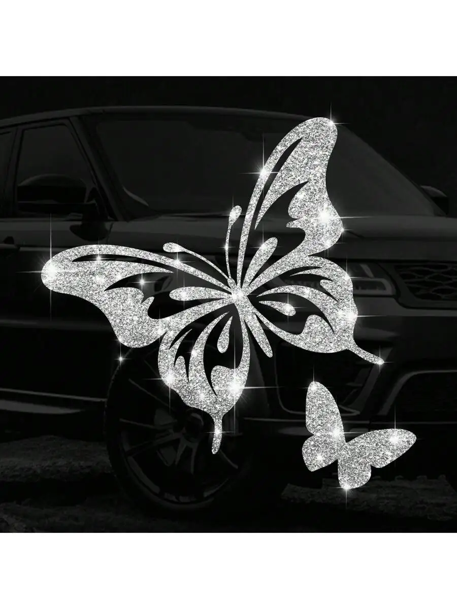 Glitter Butterfly Wall Stickers - Easy To Peel And Stick, Suitable For Hall Bedroom Wall Decorations Furniture Decorations