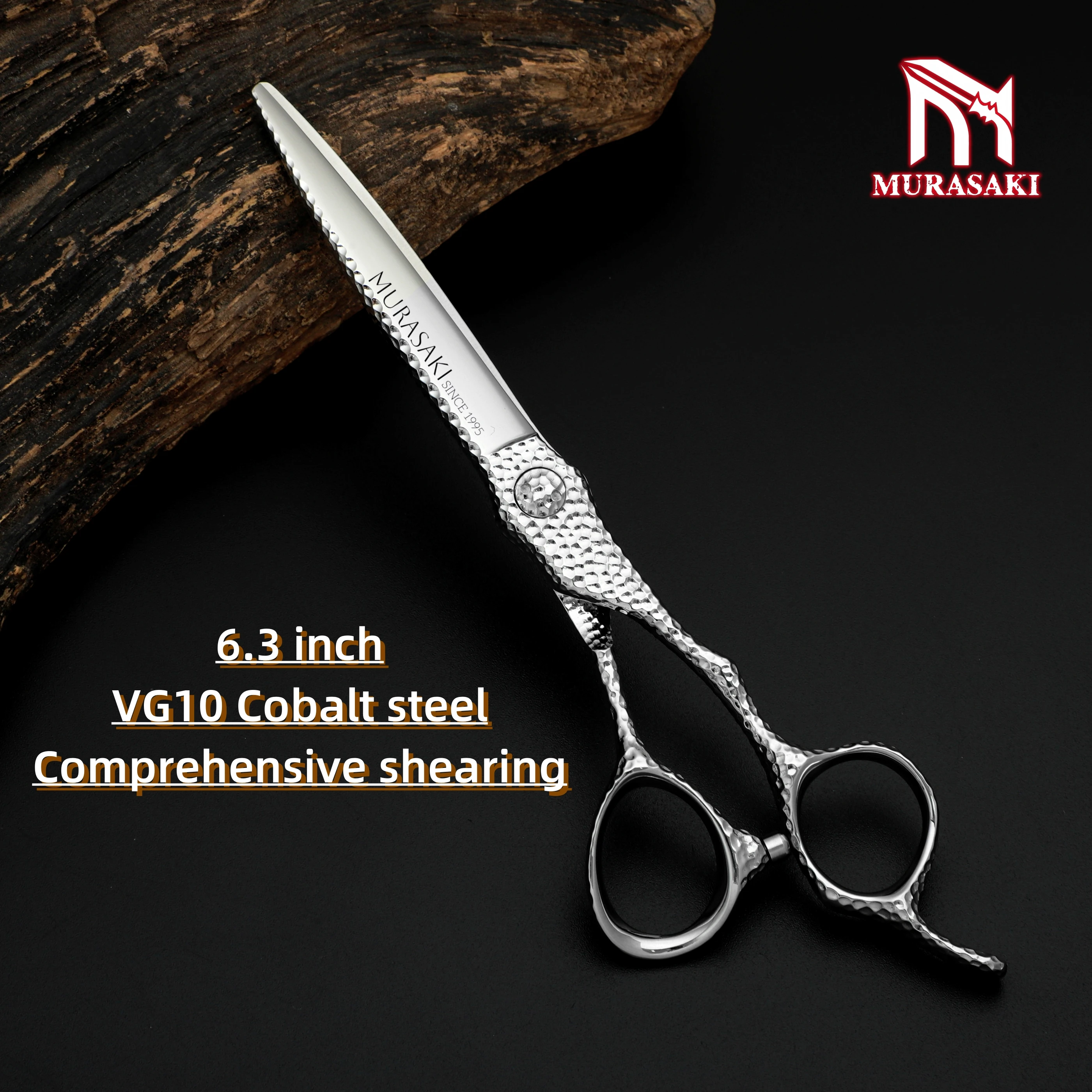 MURASAKI Profi-Friseurschere, Japan VG10 Stahl 6,5 Zoll Barbier-Schere, Patentiertes Hohlkammer-Design Haarschneidewerkzeug – Detail 16