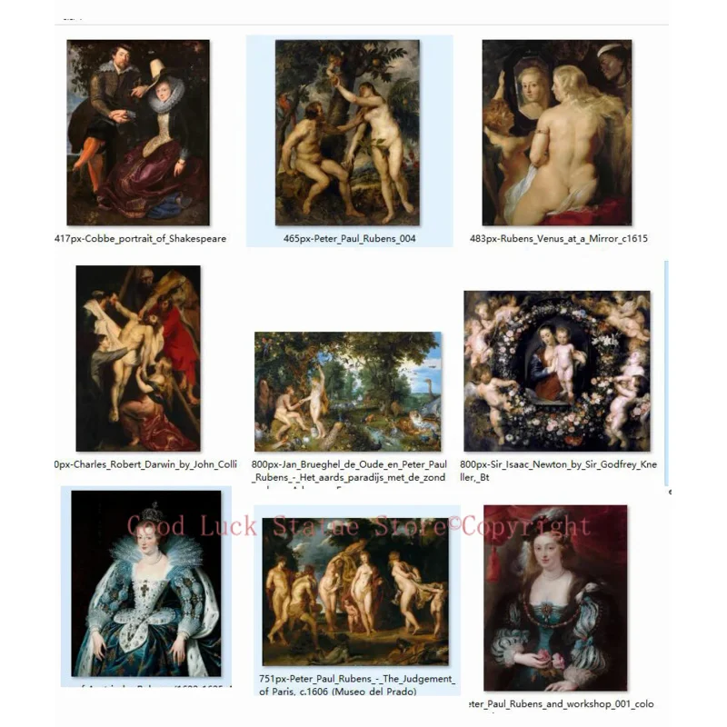 

9pcs -GOOD quality-HOME TOP decorative art Flemish artist Peter Paul Rubens painting print art--wholesale print art