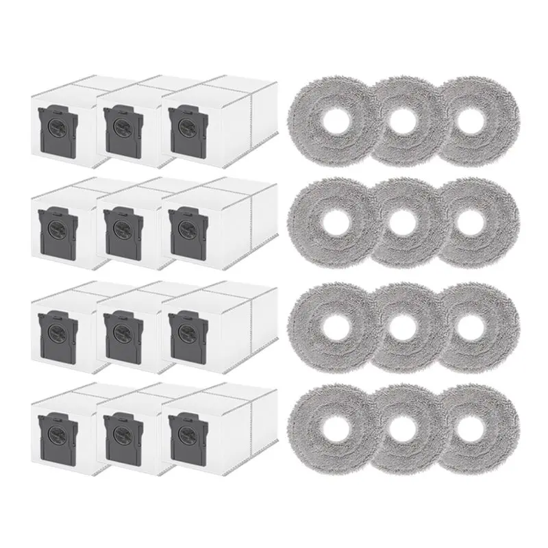 

【EFFICIENT 】Dust Bags Mop Cloths For Dreame X30/X40/X50 Ultra, L10s/L30s/L40/L50 Ultra, S10/S30 Pro Ultra Vacuum Accessories Par
