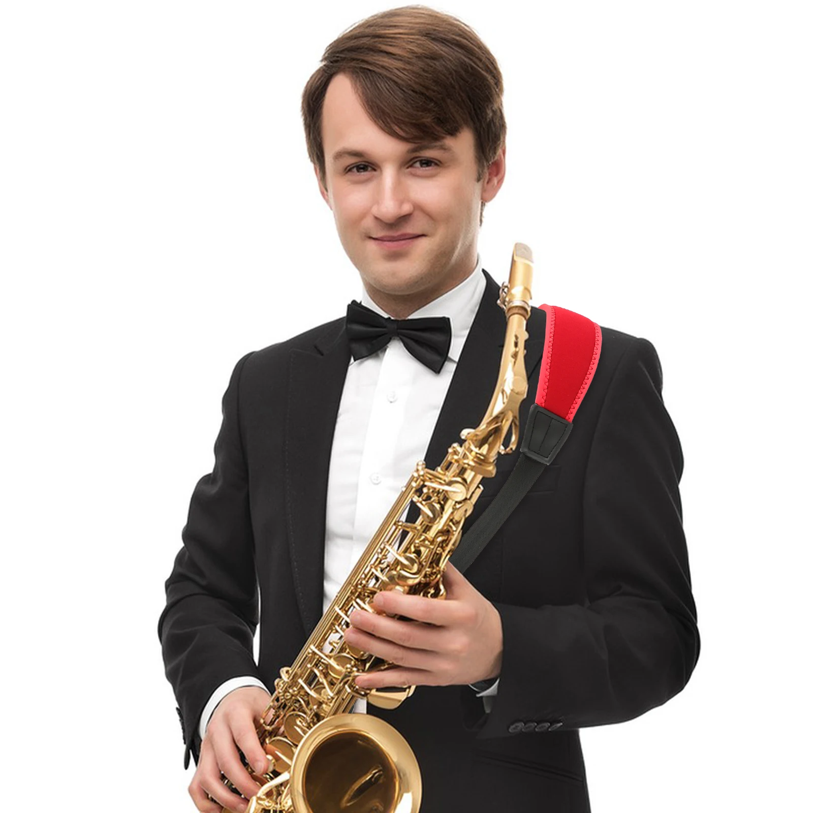 

Saxophone Strap Neck for Tenor Replace Adjustable Alto Metal Replacement Shoulder Belt