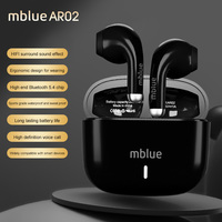 New mblue AR02 Earphone Wireless Bluetooth 5.4 Headphone Call Noise Reduction HiFi Stereo Game Music Headset 200mAh Long Standby