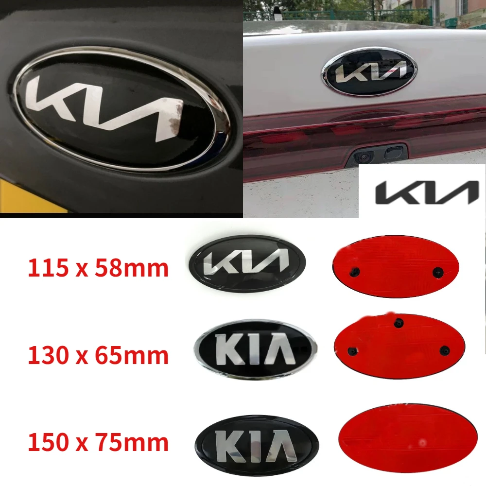 Car Front Hood Emblem Rear Trunk Badge for KIA sportage ceed sorento cerato optima picanto rio soul k3 k5 stonic Sticker fitting