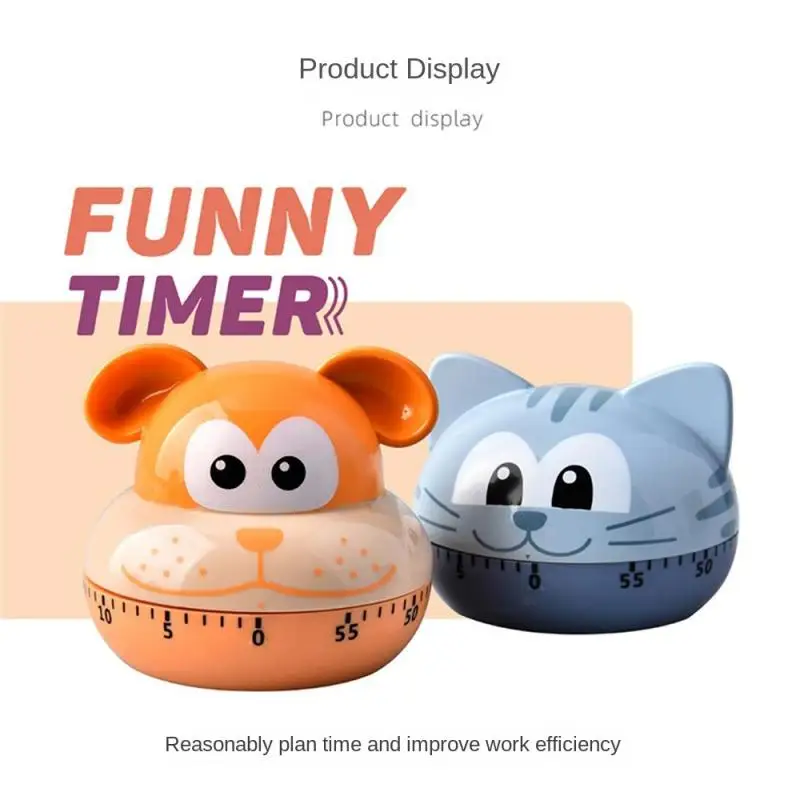 Kitchen Timer Digital Cooking Reminder Cartoon Animal Vegetable Shape 60 Minute Timer Countdown Clock Baking Helper Gadgets Tool