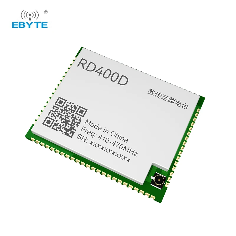 

Data transmission radio module 410-470MHz EBYTE RD400D 30dBm 5.6KM Support TRIMTALK/TRIMMARK3/TRANSEOT Protocol IPEX/Stamp Hole