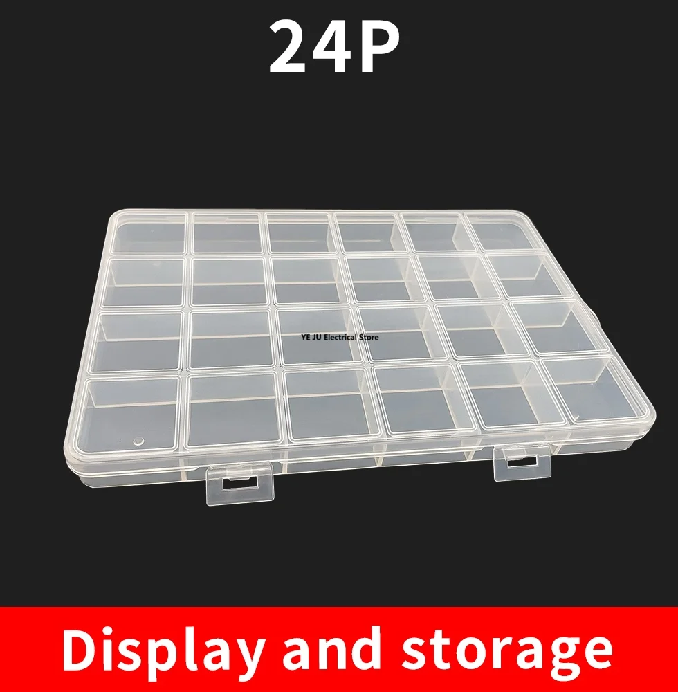 NEW 24 Grid Rectangle Plastic Jewelry Box Compartment Storage Box Case Jewelry Earring Bead Craft Display Container Organizer