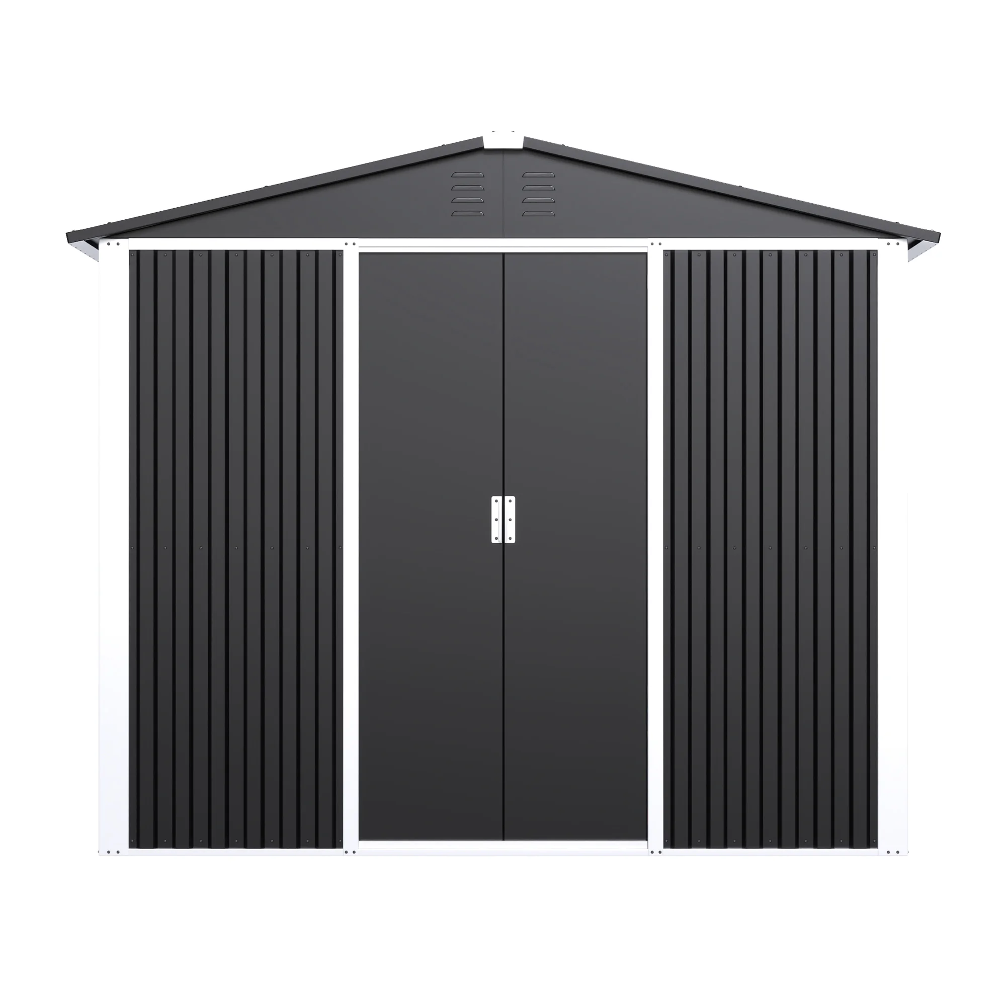 

Outdoor Metal Shed 8.6 Ft. W X 6.3 Ft. D Metal Shed With Sliding Door In Black 54 Sq. Ft.
