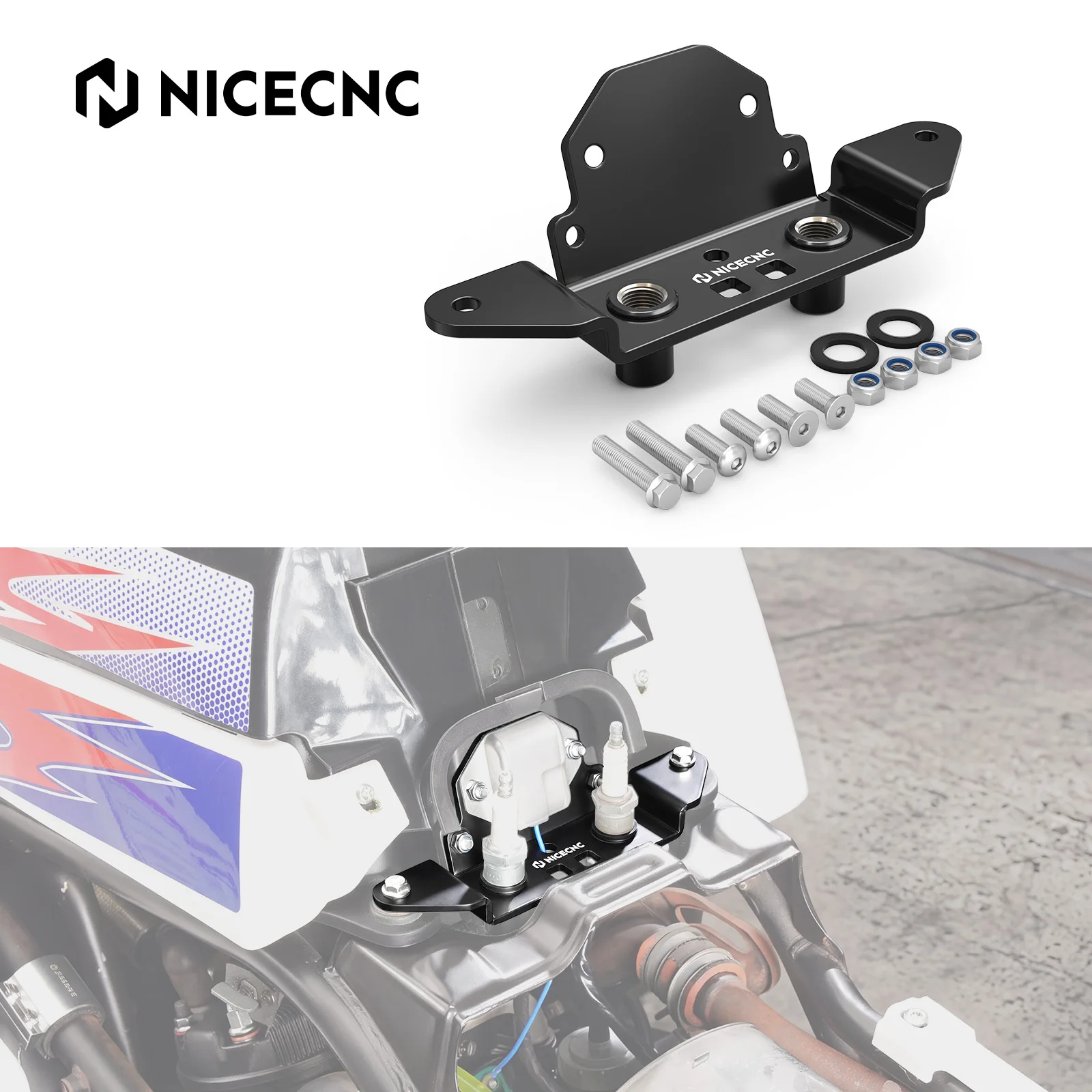 NICECNC For Yamaha Banshee 350 YFZ350 1987-2006 Gas Tank CDI/VREG/KEY Relocation Bracket Move To Tank Side ATV Accessories